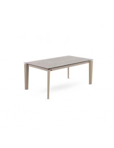 Mesa extensible de metal y cerámica Arlo negro 2