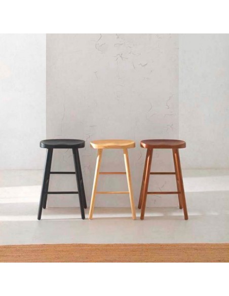 Taburete alto de madera Céfiro