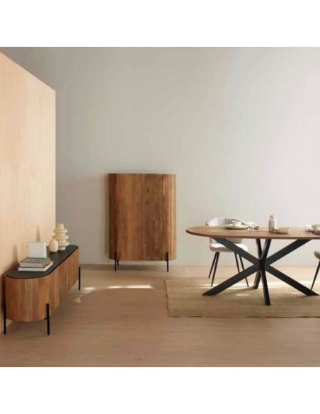 Aparador alto curvo de 2 puertas Edén