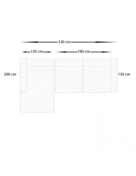 Chaiselongue XL 100% desenfundable Aurora