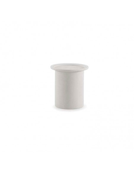 Mesa auxiliar cemento blanco Indivar Ø48 cm