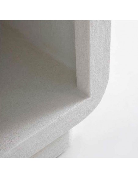 Mesita 1 cajón cemento blanco Torín