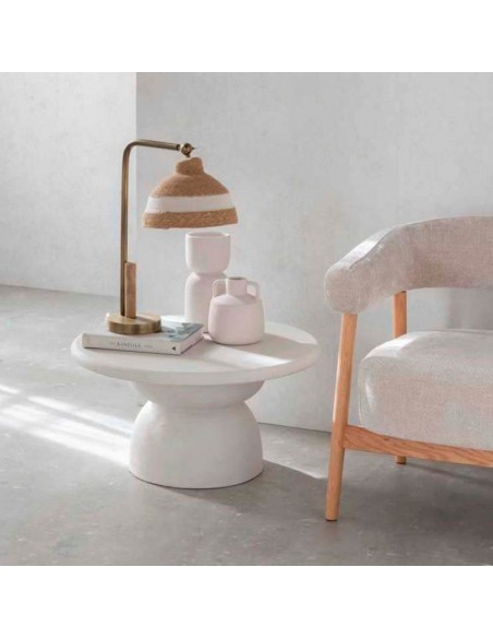 Mesa centro redonda cemento Tristán