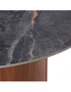 Mesa redonda de nogal y cerámico Viviana 2