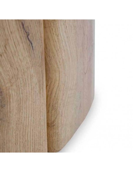 Mesa redonda de roble y cerámico Catalina