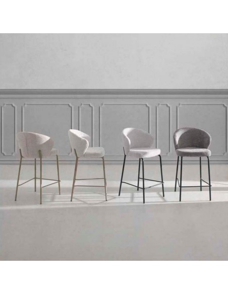 Taburete alto chenilla Julieta