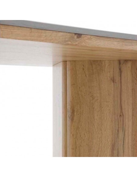 Mesa rectangular roble y cerámica Astrid