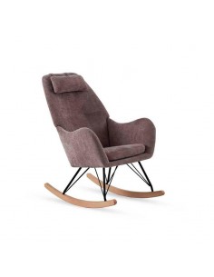 Sillón mecedora tapizada Martina