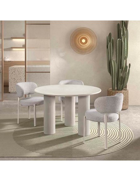 Silla de diseño tapizada Aria