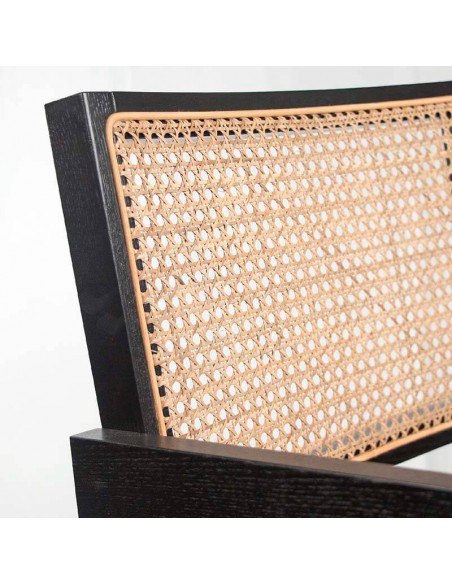 Silla de madera y rejilla Carlota