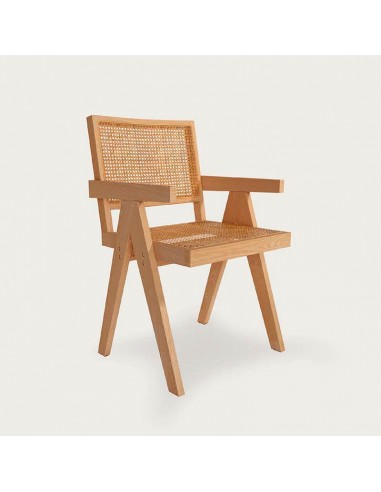 Silla de roble y rejilla Carlota