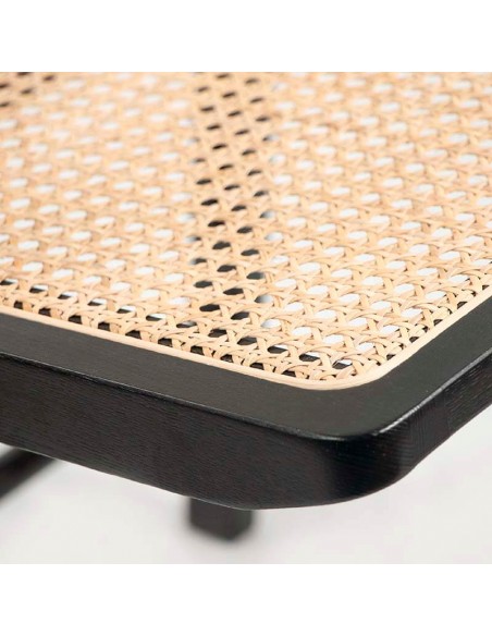 Silla plegable de madera y ratán Clío