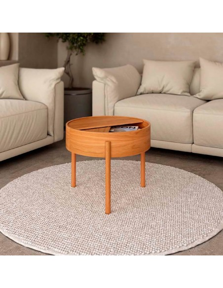 Mesa de centro redonda de roble Desert