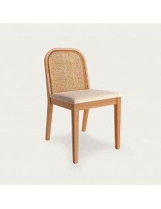 Silla de madera y rejilla Tulia 2