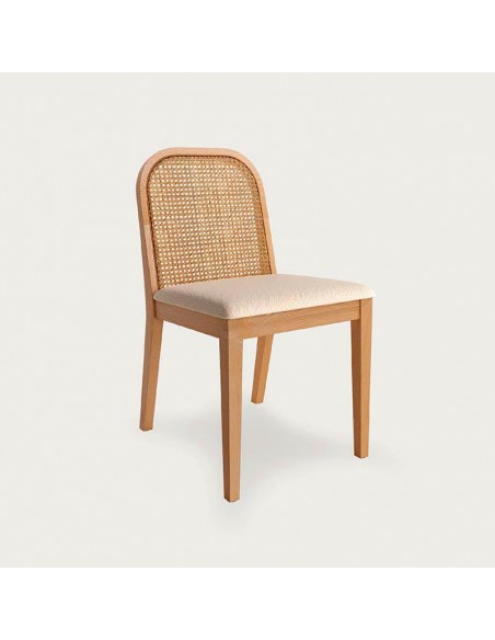 Silla de madera y rejilla Tulia
