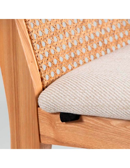 Silla de madera y rejilla Tulia