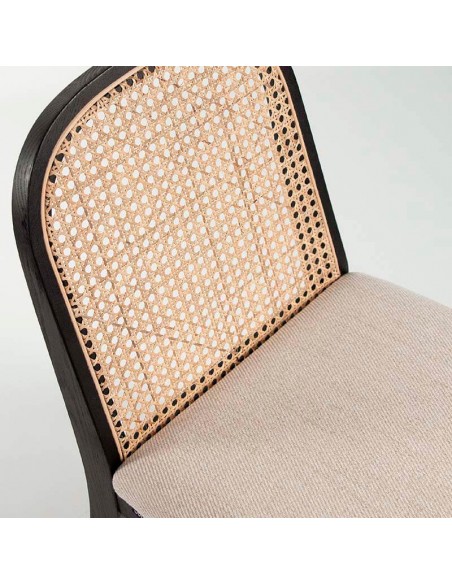 Silla de madera y rejilla Tulia