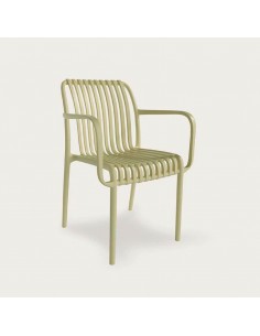 Silla apilable de exterior Cuba pack 4 unidades 2