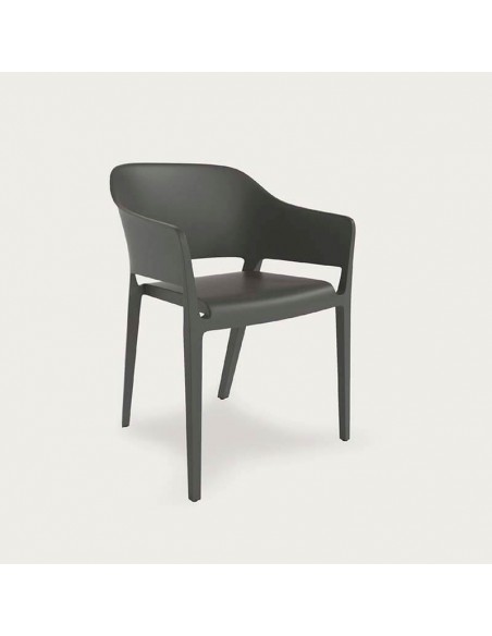 Silla apilable de exterior Saneta pack 4 unidades