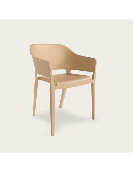 Silla apilable de exterior Saneta pack 4 unidades