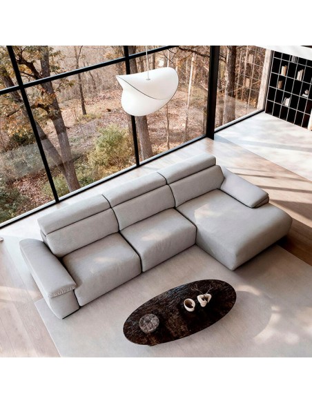 Chaiselongue con asiento y brazo deslizante Kaleb