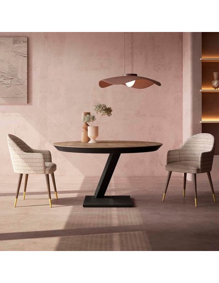 Mesa redonda extensible de diseño Navazo