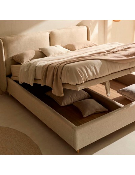 Cama tapizada con canapé Signel