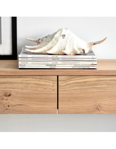 Mueble recibidor de madera espiga Natural
