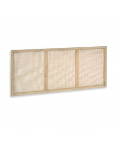 Head West Espejo de pared redondo con marco de madera beige natural, 32 x 32