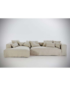 Chaise longue desenfundable 100% lino Marta