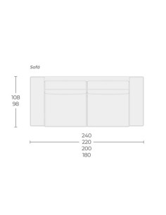 Sofá contemporáneo Greta 2